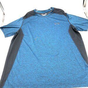 Under Armour T-Shirt L Large Blue & Black Short Sleeve NWOT